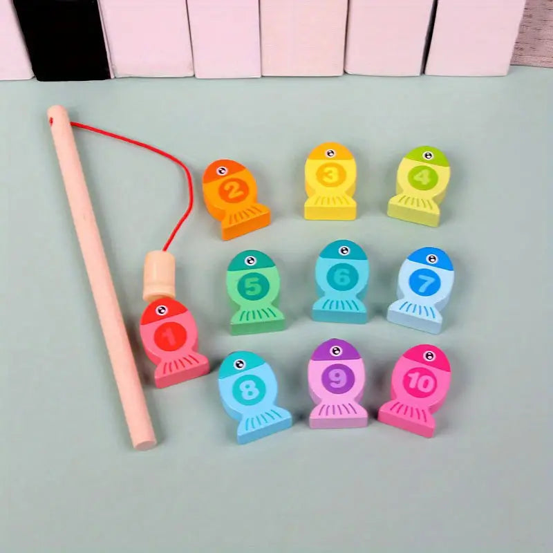 Magnetic fishing with numbers and letters