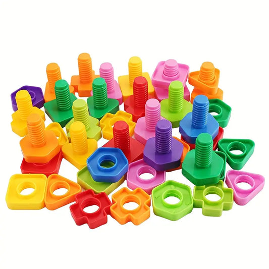 Coloured nuts and bolts